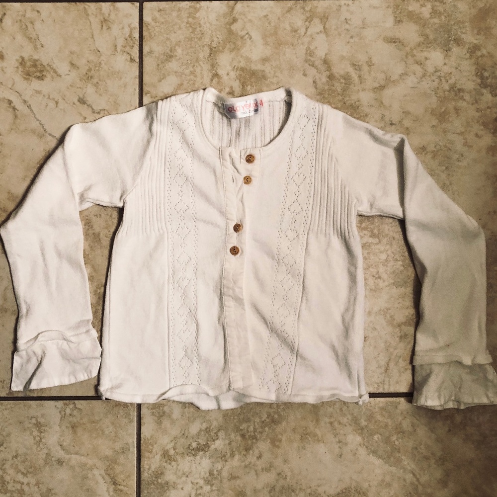 Clayeux White Cardigan